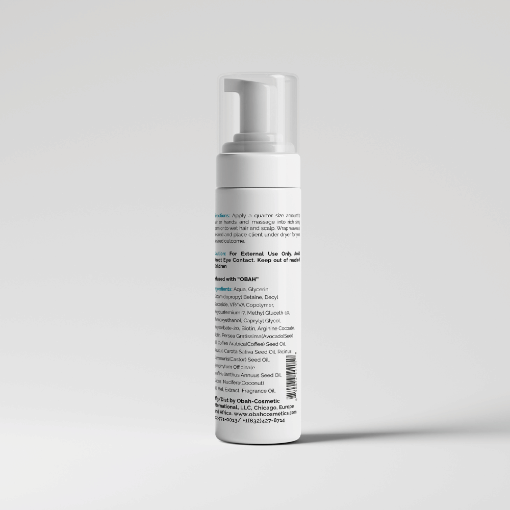 Root Miracle Wrap-Sculpt Define Mousse Style Perfect with OBAH Complex for curl definition and shine